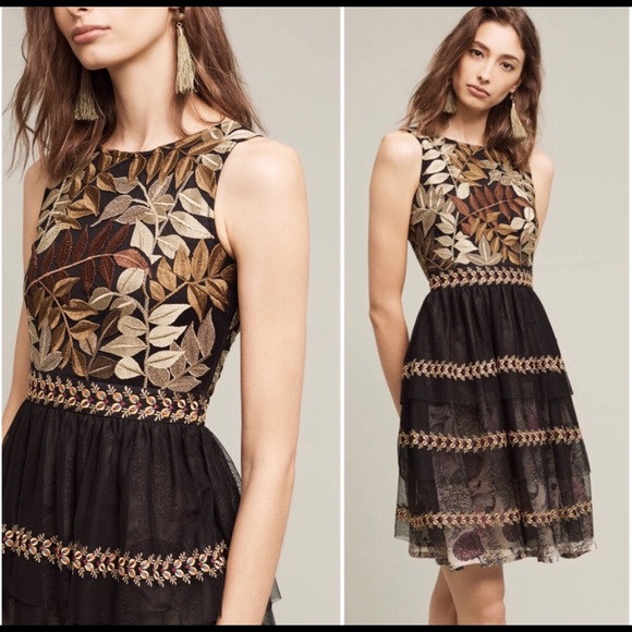 Anthropologie Dresses & Skirts - Anthro Varun Bahl Embroidered Vigne Dress - SZ S Anthropologie Dresses & Skirts - Anthro Varun Bahl Embroidered Vigne Dress - SZ S